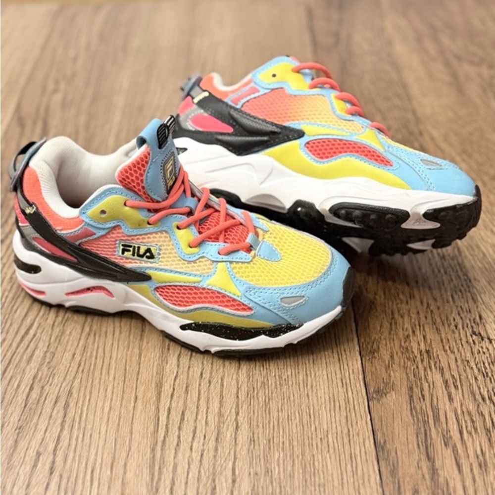 Fila Yellow, Blue & Orange Sneakers Vibrant Design